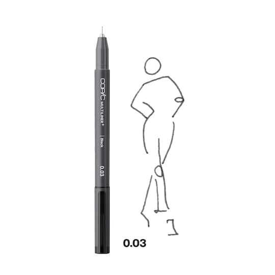 Copic® Multiliner+ 0.03mm Black Pens, 3ct.